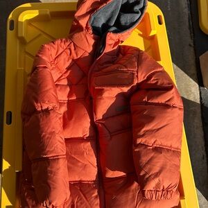 Vibrant Orange Kids' Puffer Jacket